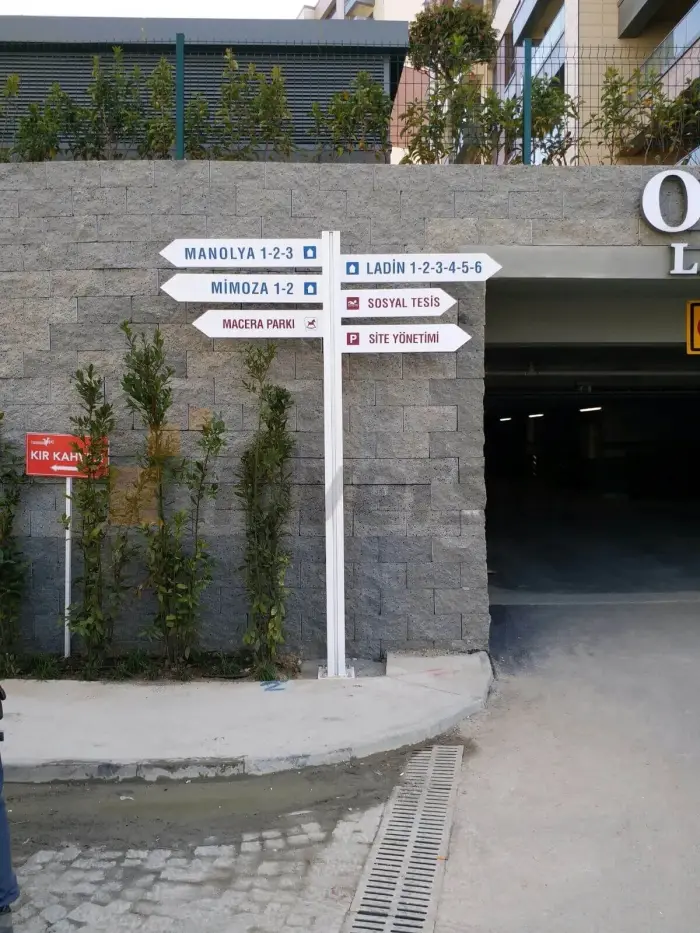 Yönlendirme tabelası uygulaması 11 — Universal Reklam imalatı